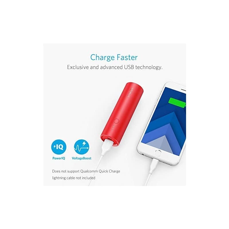 PowerCore 5000 Portable Charger UltraCompact 5000mAh External Battery with FastCharging Technology Power Bank for iPhone iPad Samsung Galaxy and More