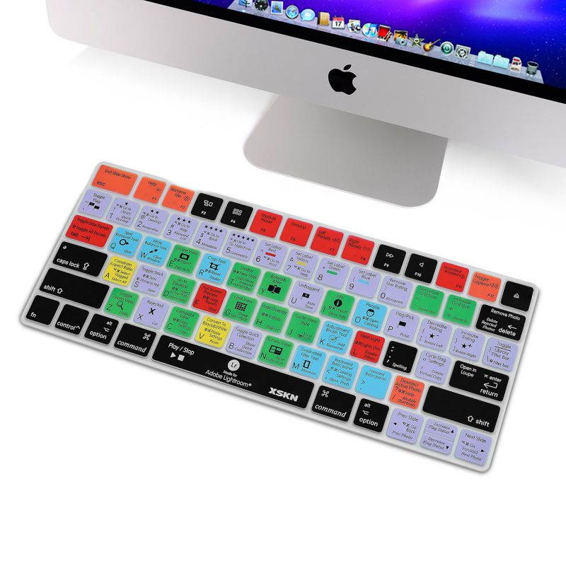 XSKN Magic Keyboard Lightroom Shortcut Keyboard Cover, XSKN Durable LR Hotkeys Silicone Keyboard Skin for Apple Magic Keyboard MLA22LL/A, US version