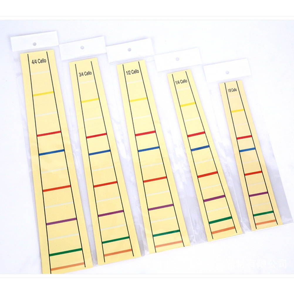 Cello Finger Sticker Practical Fret Fingerboard Label Sticker Finger Position Marker for 4/4 Size Cello (Yellow)