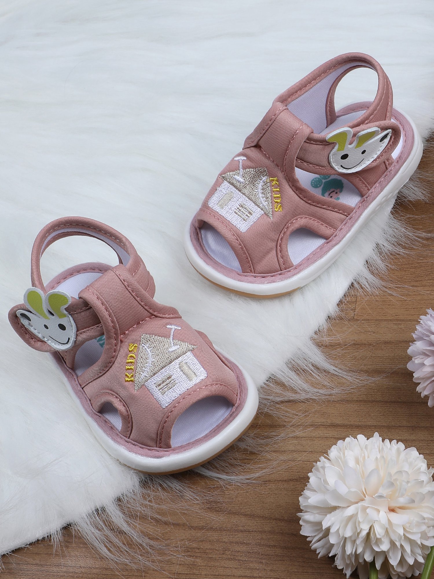 Passion Petals Kids Pink Sling Back Clogs