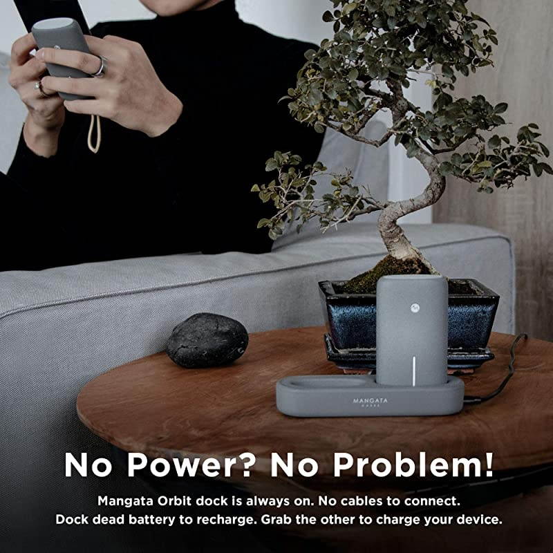 Orbit Cordless Power Bank Charging Dock for Home Office | 2Pack 5000 mAh Fast Charge Battery UL2056 Certified | Apple Samsung iWatch