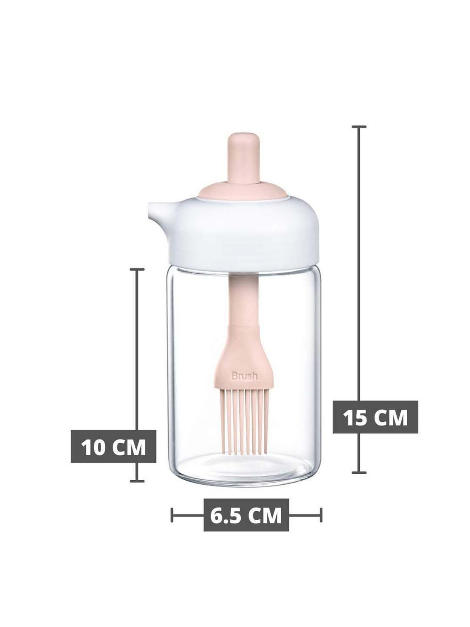 COLE & MASON White & Beige Ceramic Pourer - Set of 1