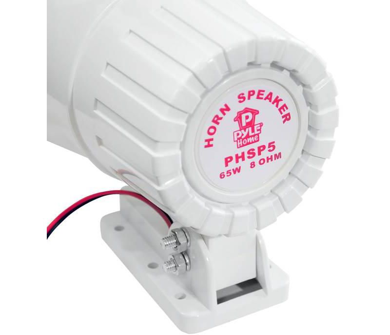 Pyle PHSP5 8" 65W 8-Ohm Indoor & Outdoor PA Horn Speaker 65 Watts, White