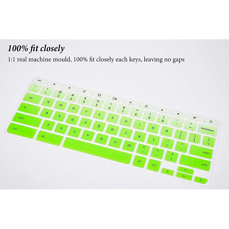Skin Cover for Acer Premium R 11 CB5-132T 11.6" Acer Chromebook Spin 11 311 511/ Chromebook 11 CB3-131 CB3-132 / 13.3" Chromebook R 13 CB5-312T/ Chromebook 14 CB3-431 CP5-471, Gradual Green