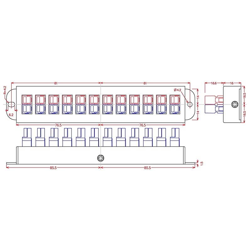 F1012 12Position 45A Power Pole Distribution Block Module Connector Power Splitter Distributor Source Strip