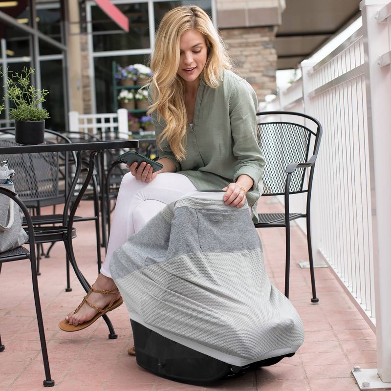 Boppy 4 and More Multi-Use Cover for Baby - Car Seat Canopy/Nursing Scarf/Shopping Cart Cover/High Chair Cover - Pearl