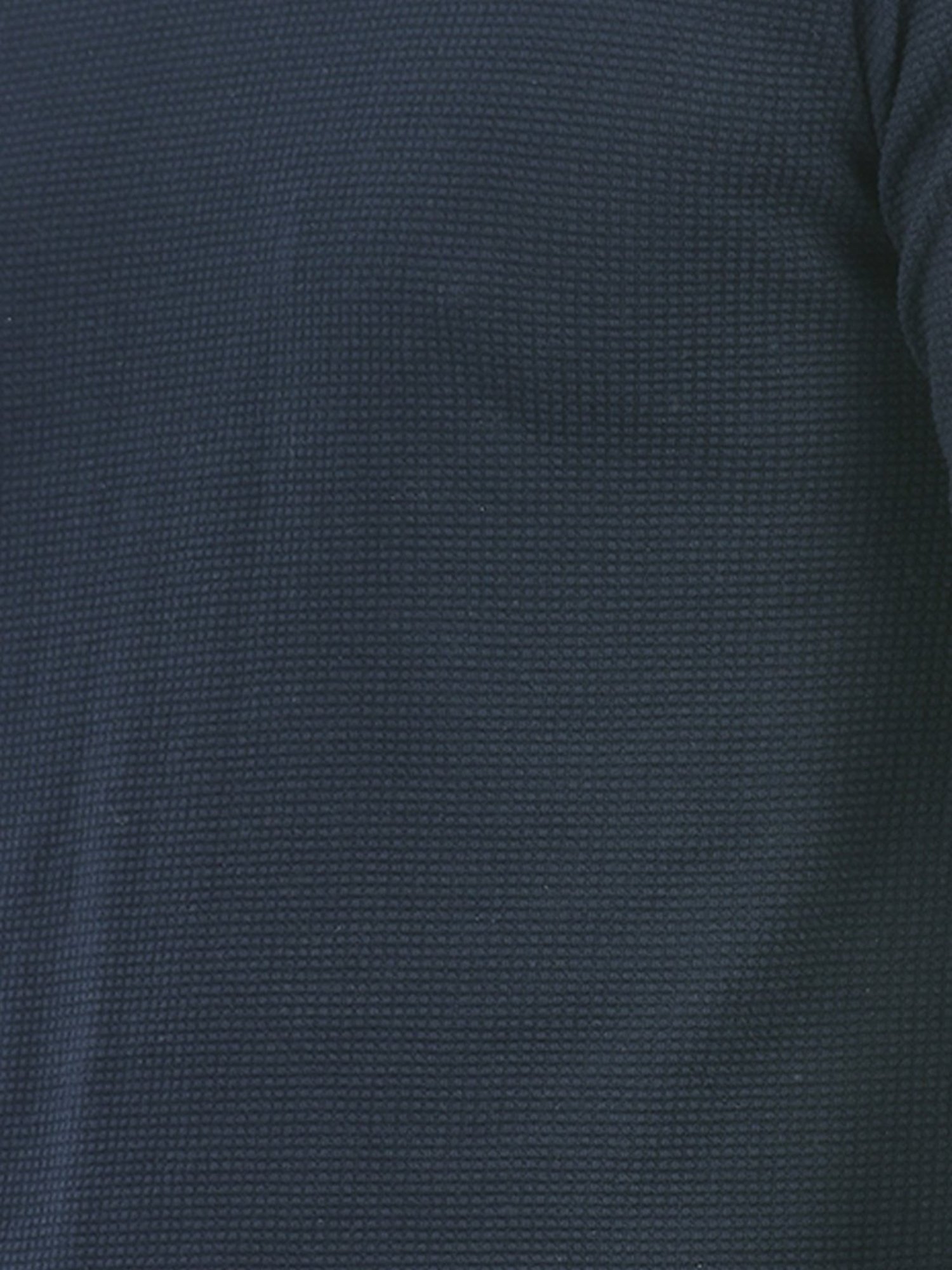 Integriti Navy Regular Fit Textured T-Shirt