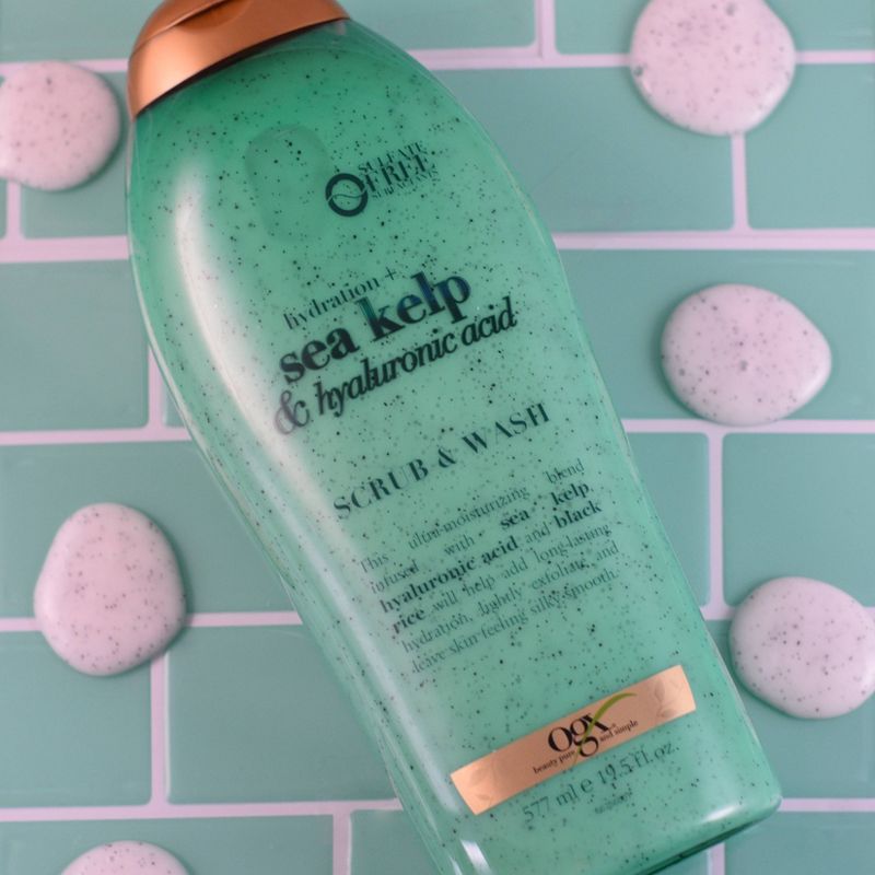 OGX Hydration + Sea Kelp & Hyaluronic Acid Scrub & Wash - 19.5 fl oz