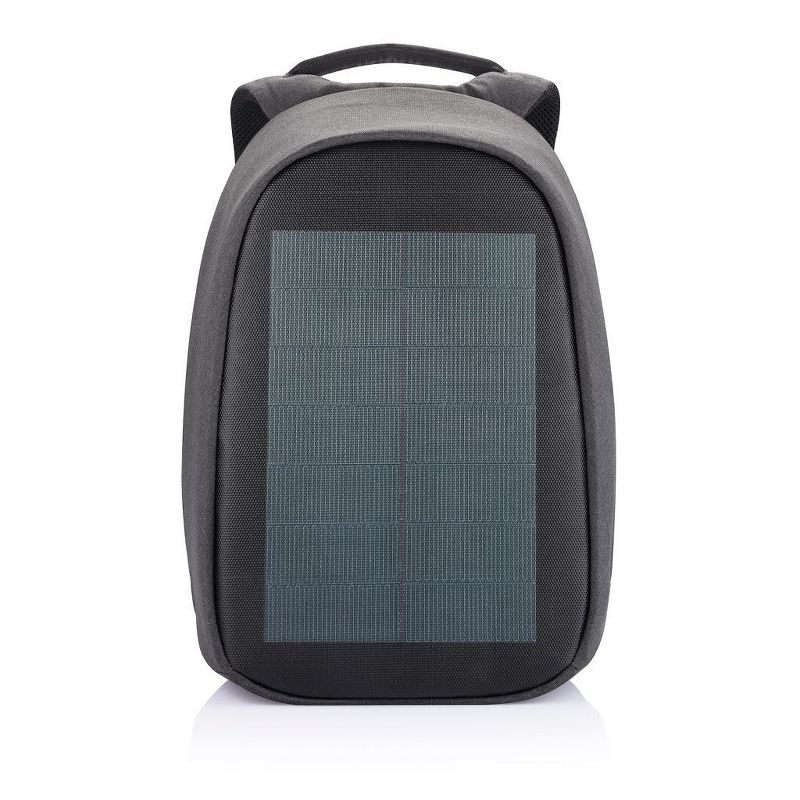 XD Design Bobby Tech Compact Anti Theft Waterproof Travel Laptop Backpack with USB Charging Port, Wireless Chargers, and Solar Panel, Black