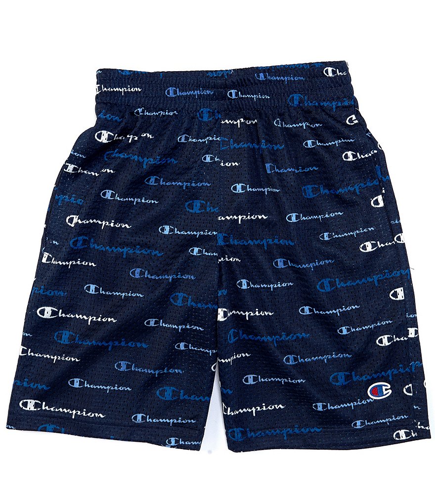 Champion Big Boys 8-20 Multicolor Script Logo Printed Mesh Shorts