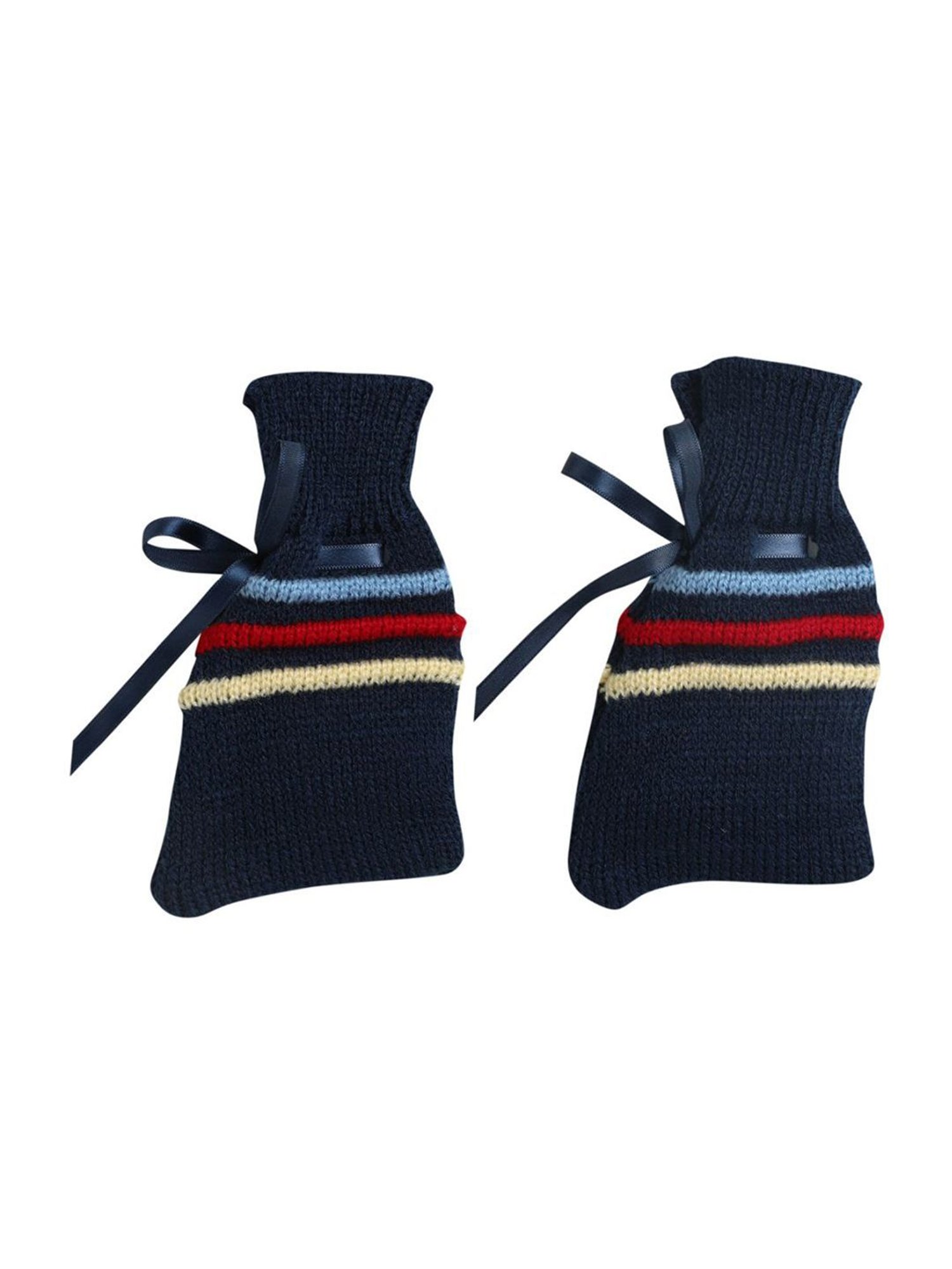 Little Angels Kids Navy & Red Striped Full Sleeves Sweater Set