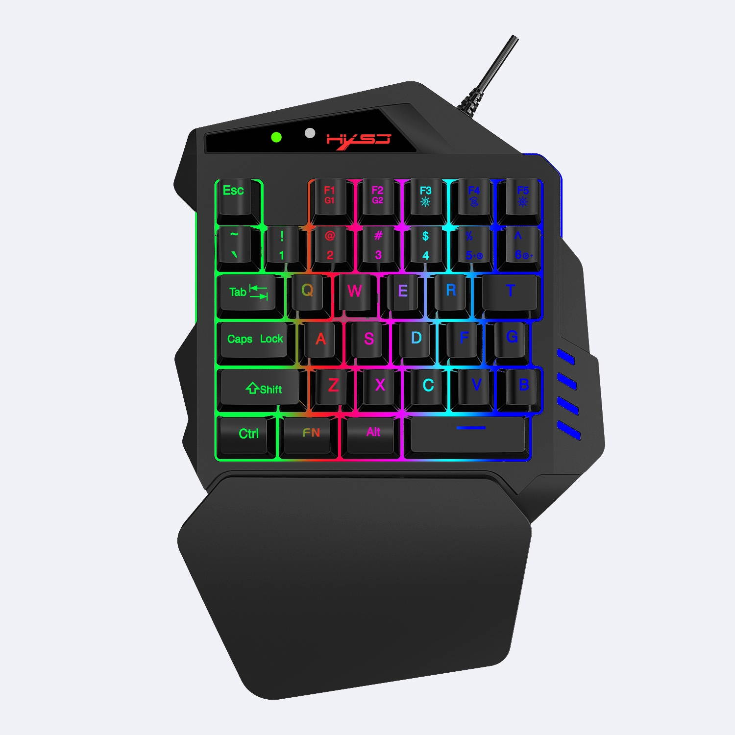 35 keys RGB Colorful Backlight One-handed Gaming keyboard with usb converter interface for ps3 ps4 game