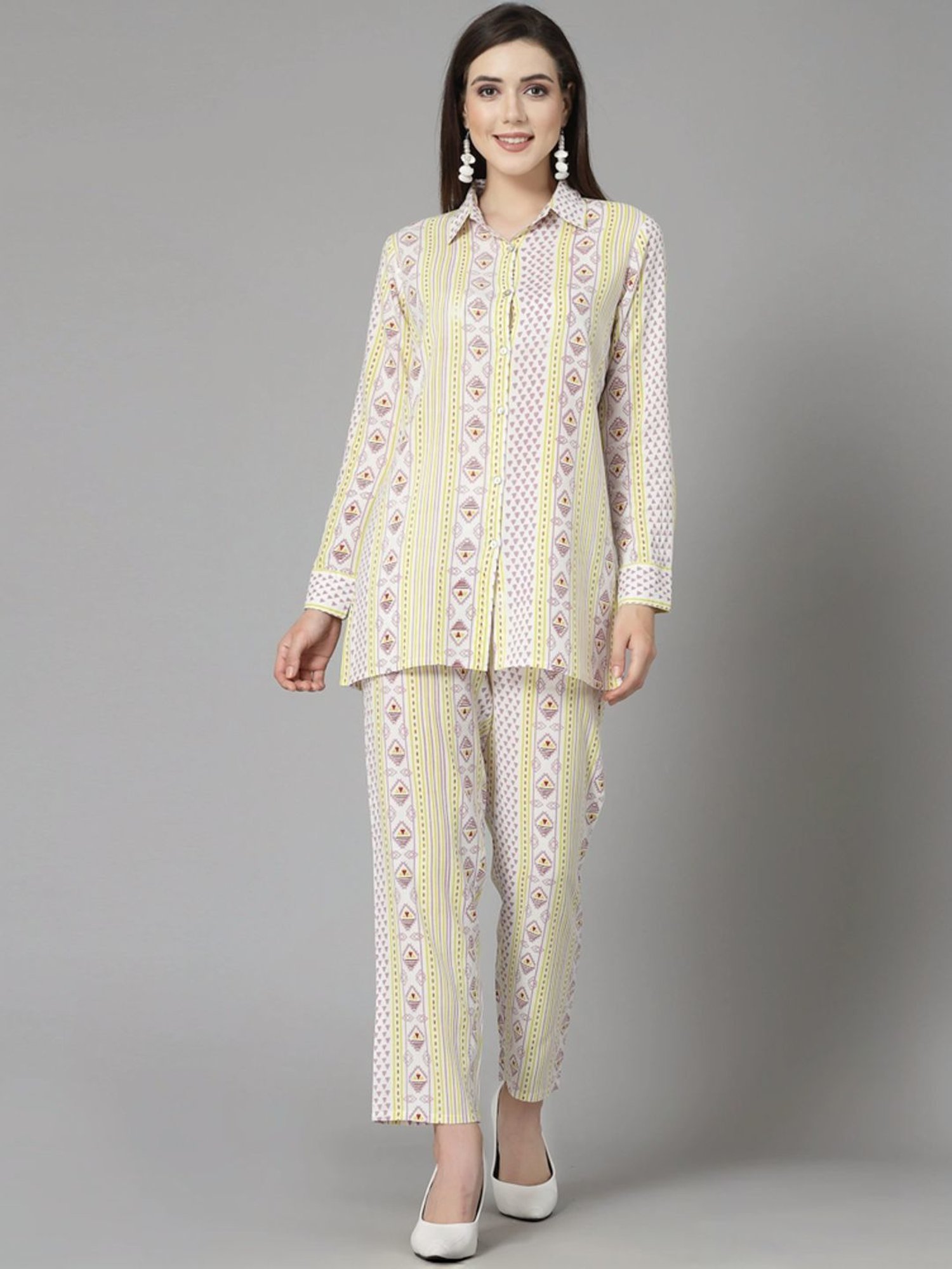 Stylum Multicolor Printed Top & Pants Set