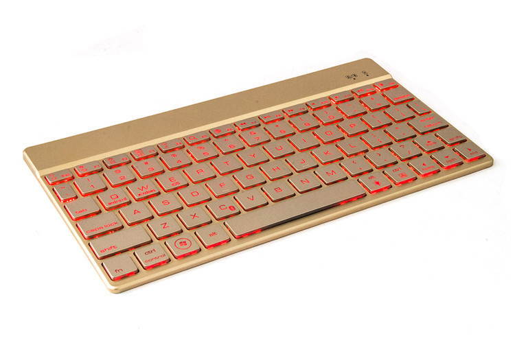 Funtech High quality Wireless Bluetooth Keyboard Ultra Slim Aluminium, With LED Backlight Keyboard suit Android Windows IOS Devices F3S