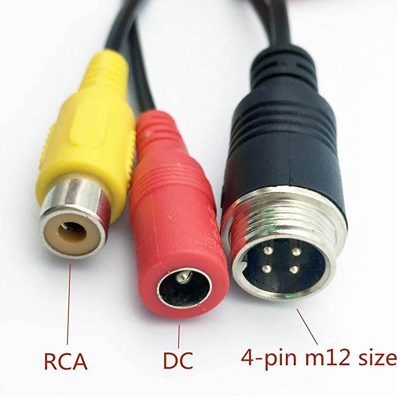 pcs Pack) M1Extension Cable - 4 Pin Connector - 4P Male to RCA AV for Car Camera