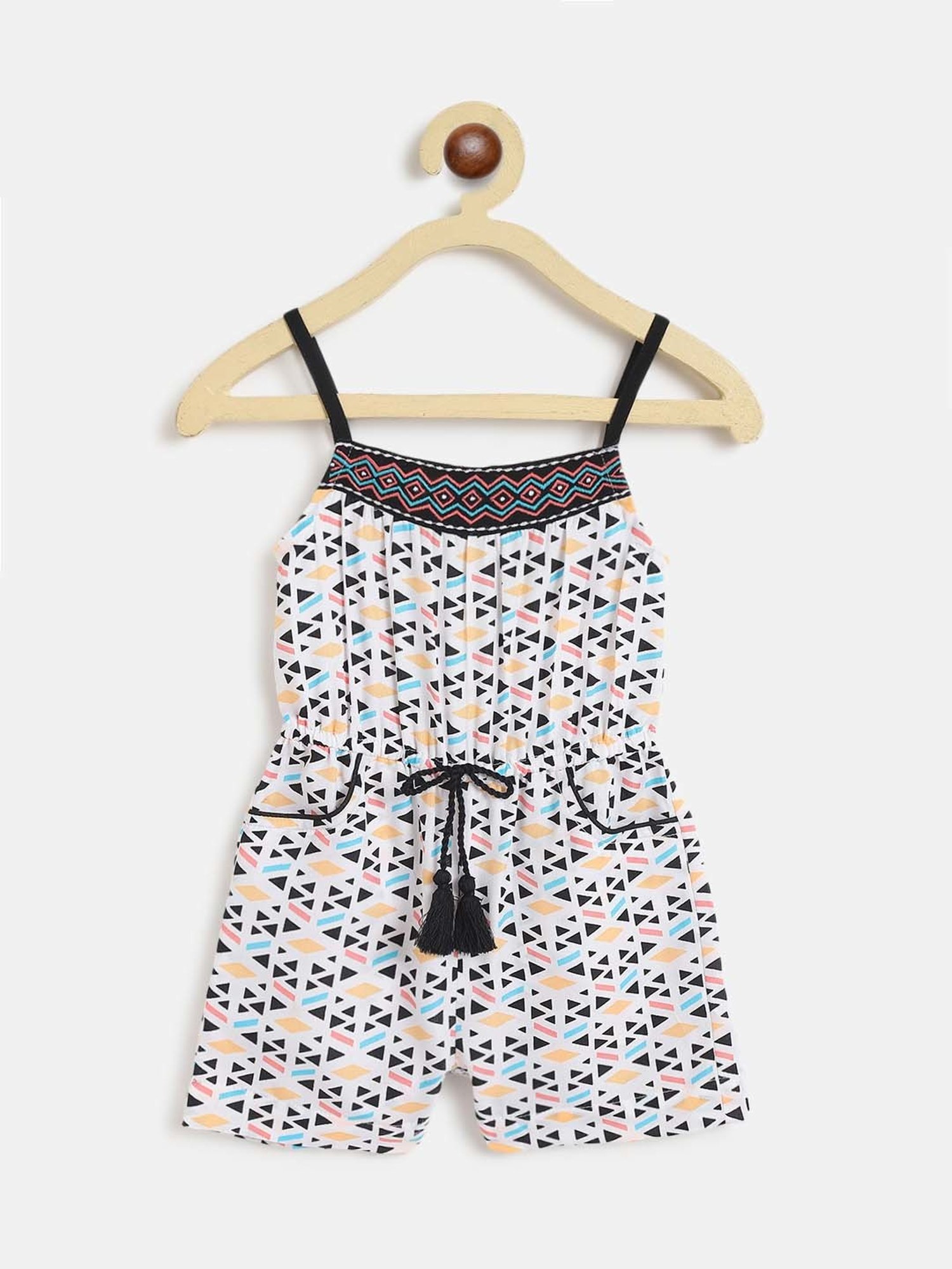 Budding Bees Kids Blue Ombre Jumpsuit with Attached Bow