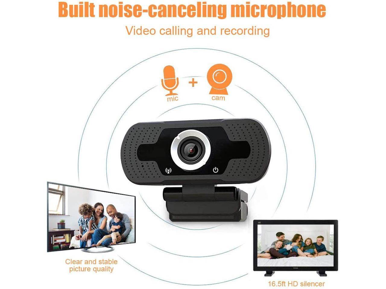1080P Full HD Webcam,Computer Laptop Camera for Conference and Video Call, Pro Stream Webcam with Plug and Play Video Calling,Built-in Mic