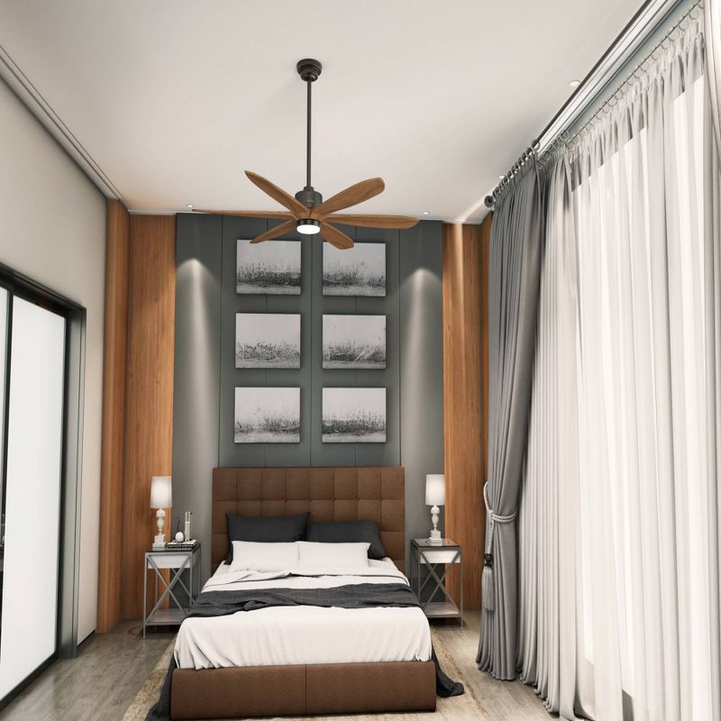 58" Rhinebeck Ceiling Fan with Remote Bronze (Includes LED Light Bulb) - Hunter Fan