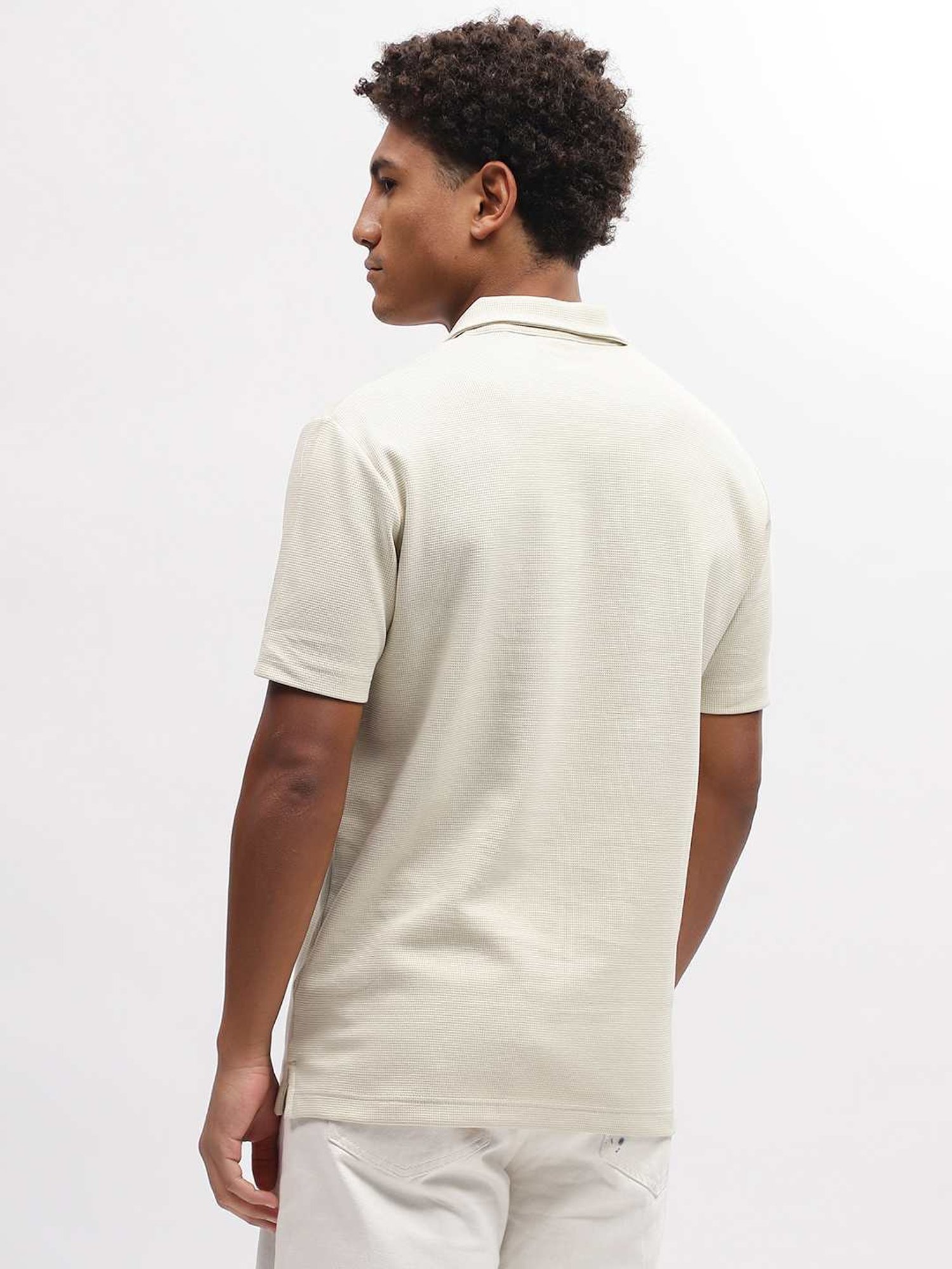 GANT Solid Polo Neck Regular Fit T-Shirt