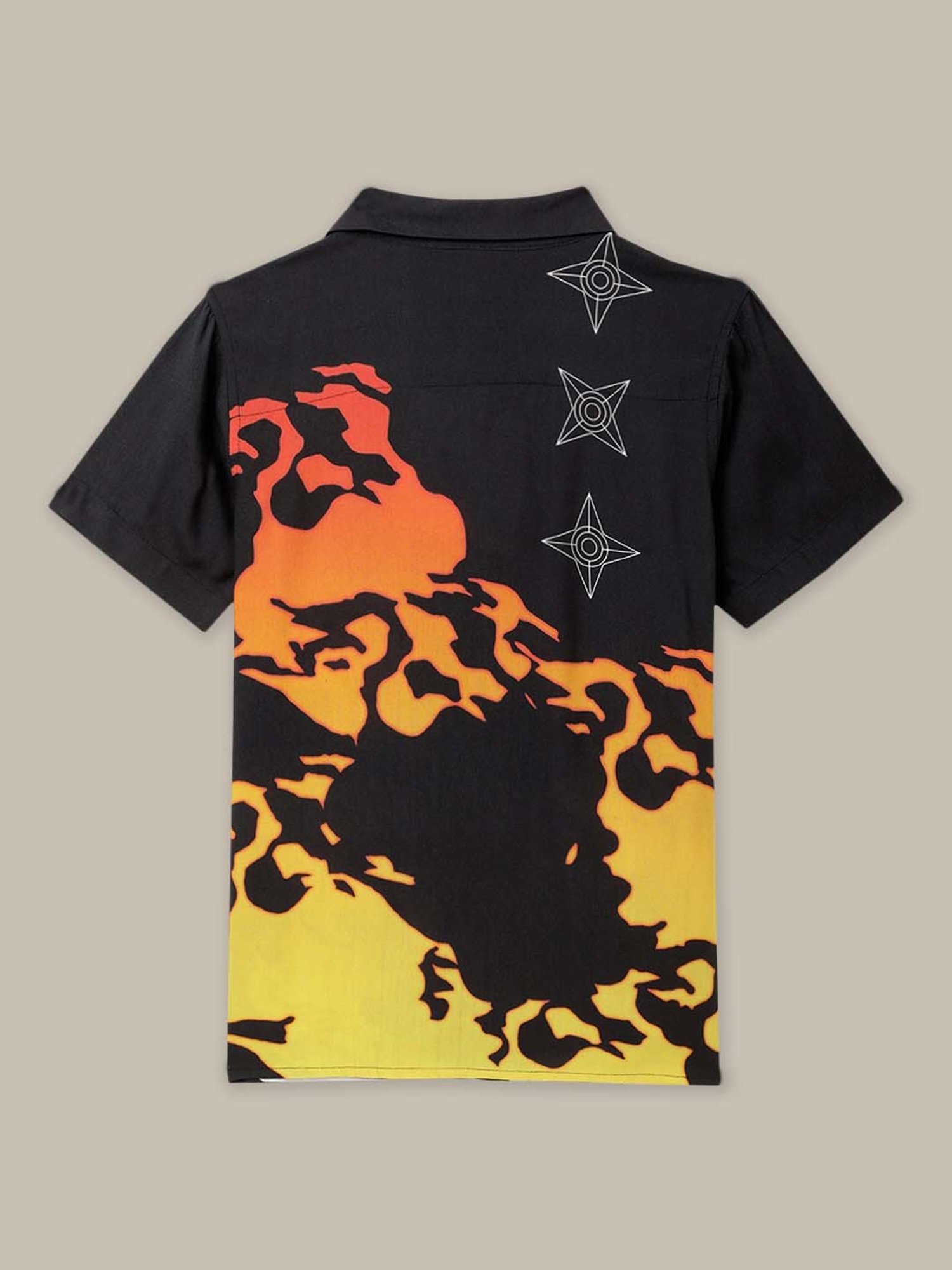 Kidsville Black Printed Naruto Shirt