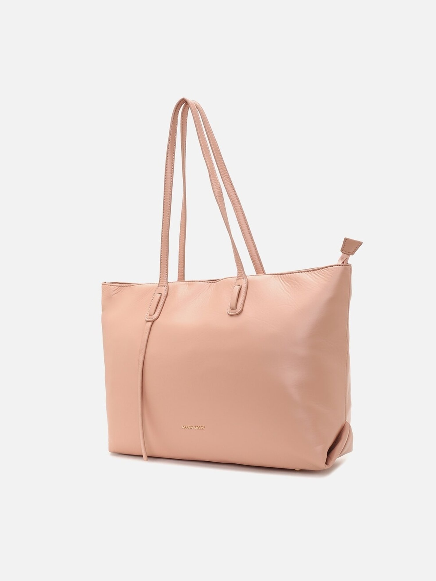 Allen Solly Peach Textured Medium Tote Handbag