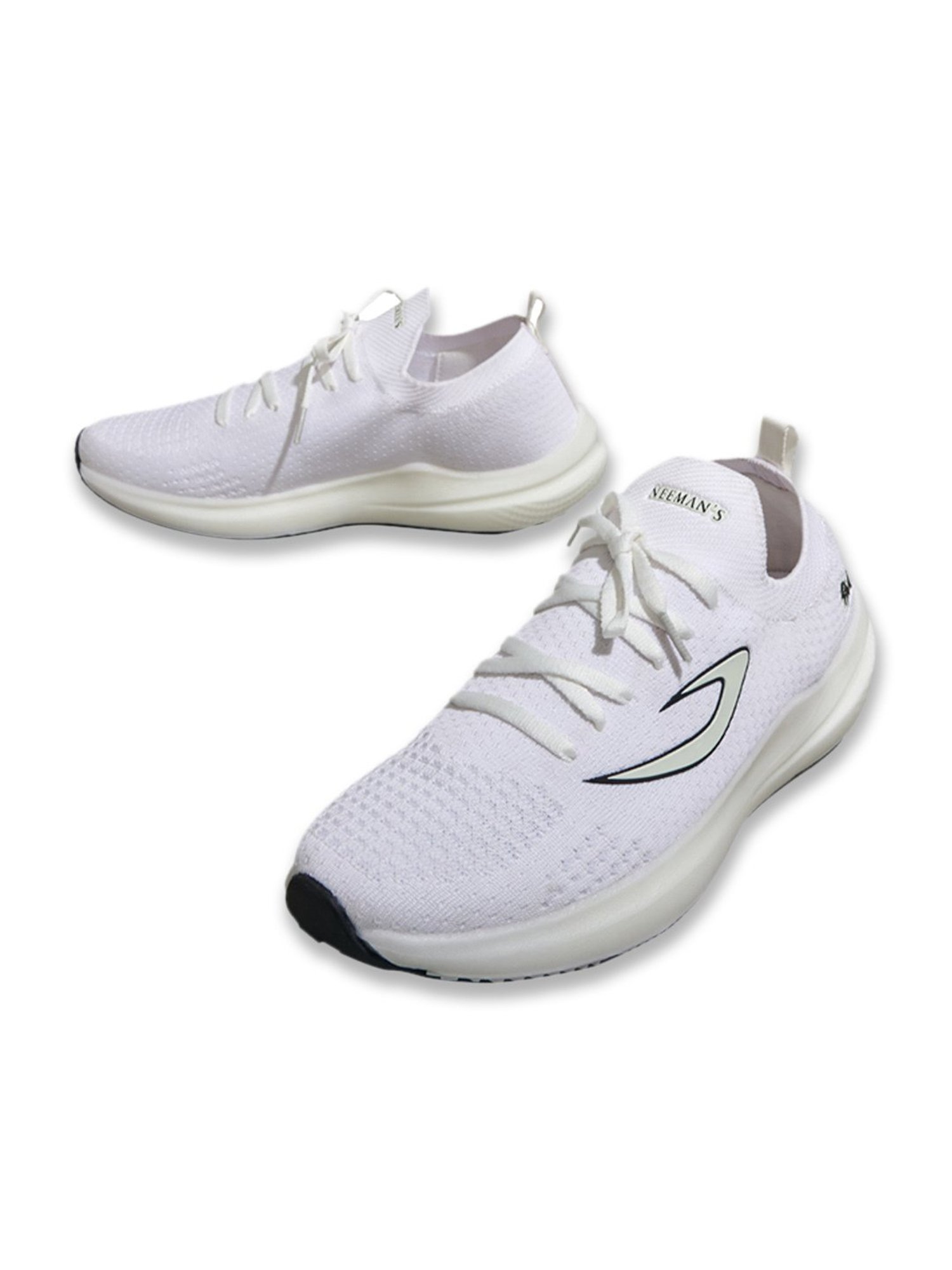 Neemans Men's Whoosh Lite White Running Shoes