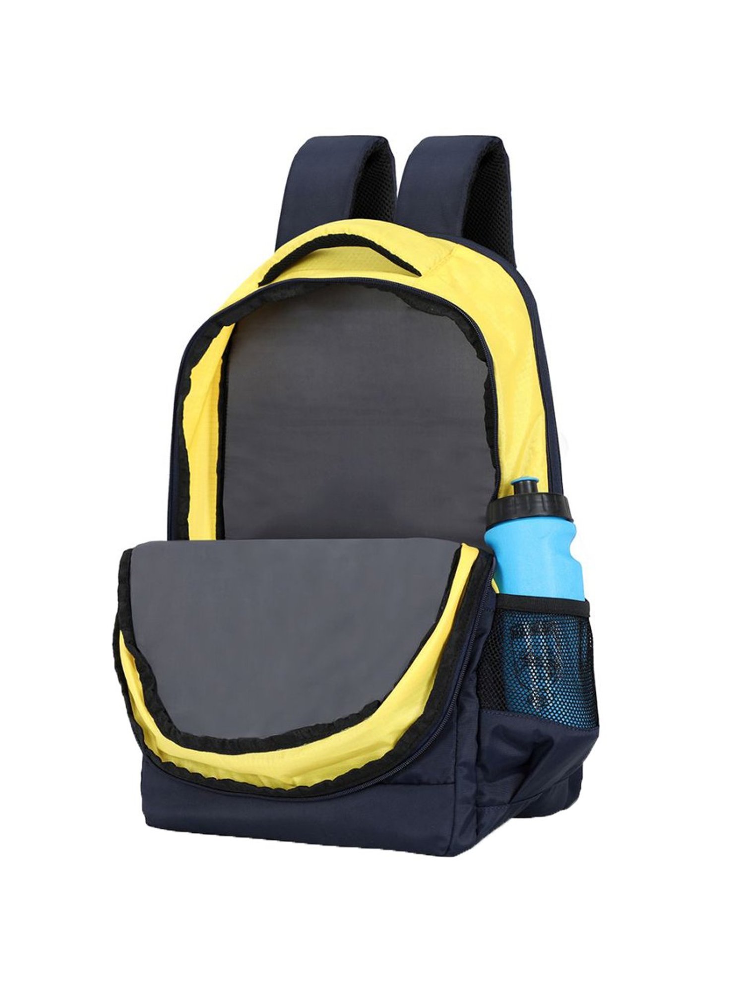 United Colors of Benetton Provence 21 Ltrs Navy & Yellow Medium Backpack