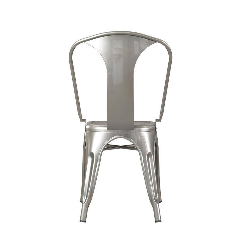 Set of 2 Fay Metal Dining Chair Gray - Room & Joy