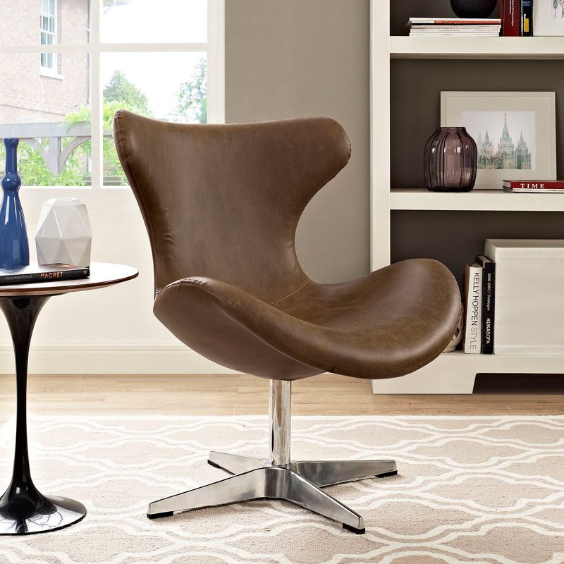 Helm Lounge Chair Brown - Modway