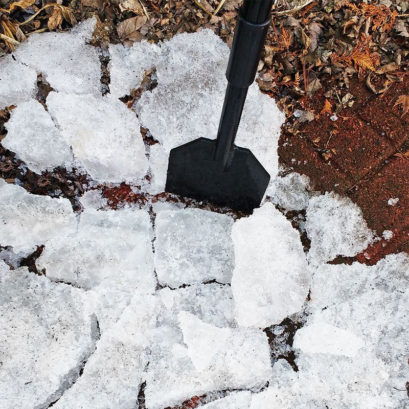 CASL Brands Outdoor Steel Shock-Absorbing Ice Chopper and Scraper with Extra Thick Blade and Foam Grip - 47"