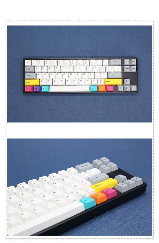 Ducky X Varmilo MIYA Pro Ergonomic Design,Cool Exterior 68 Keys Type-C Cable Detachable Mechanical Gaming  Keyboard For Office And Game- Chinese Hua Dan Verison( No Backlit)