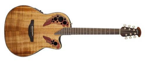 Ovation Celebrity Elite Plus Mid-Depth Cutaway Acoustic Electric Guitar (Figured Koa)