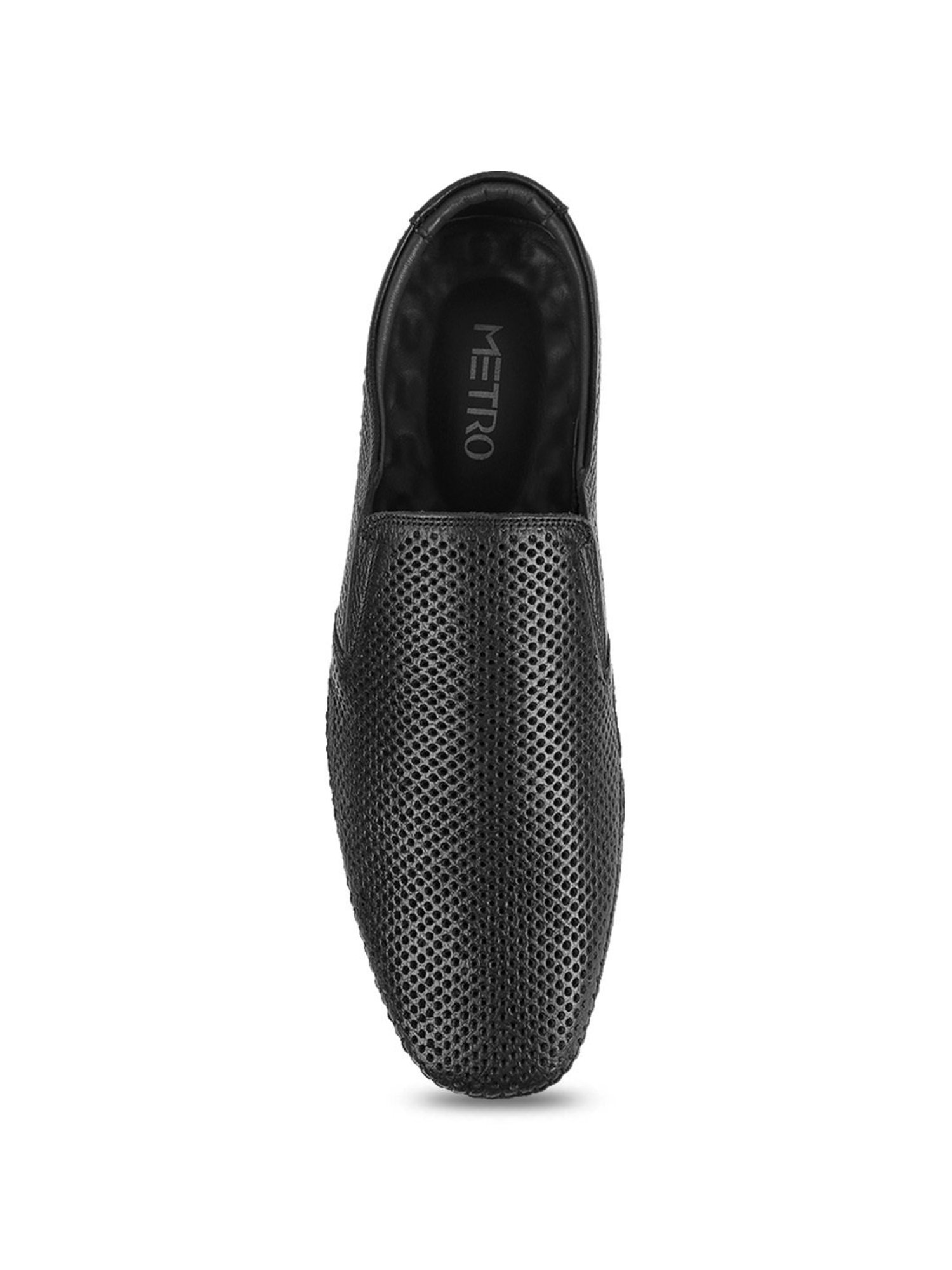 Metro Men's Black Casual Loafers
