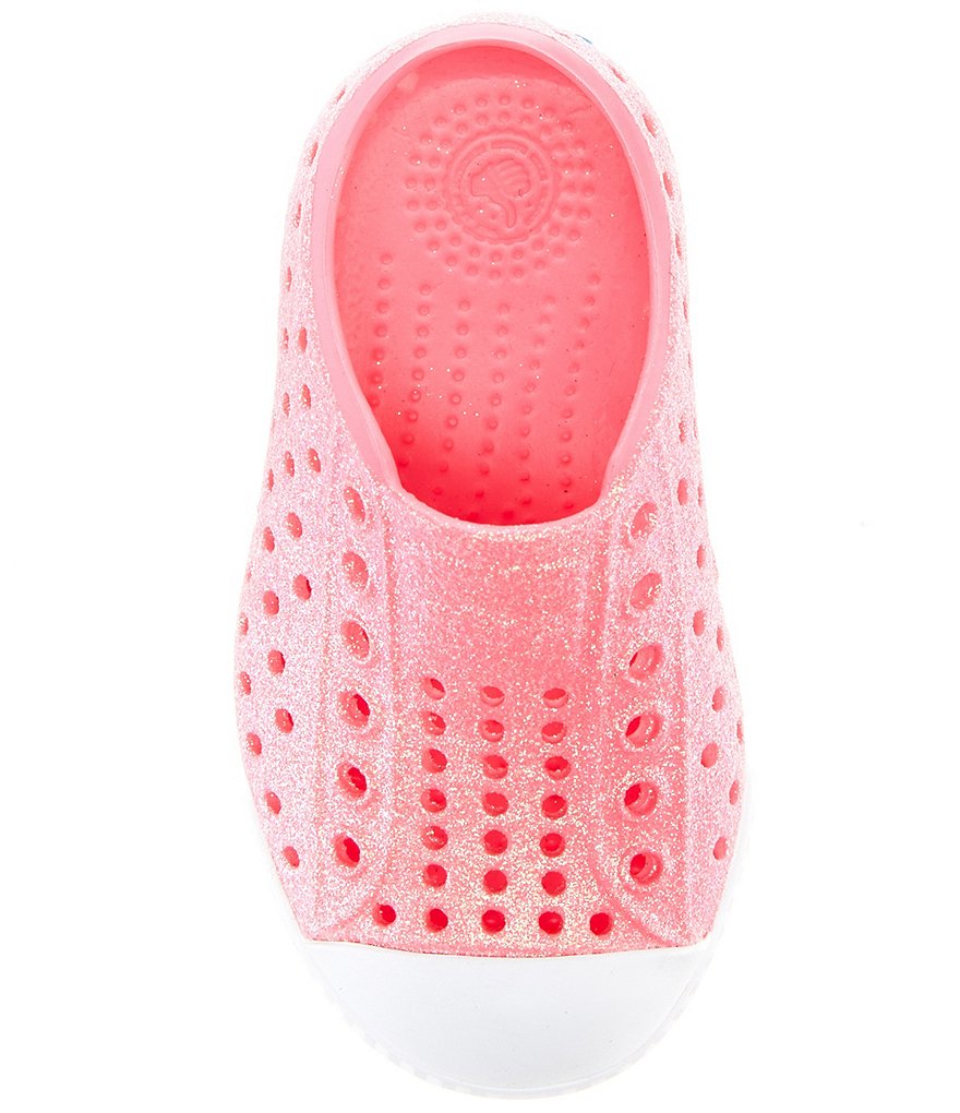 Native Girls' Jefferson Bling Glitter Perforated Slip-On Sneakers (Toddler)