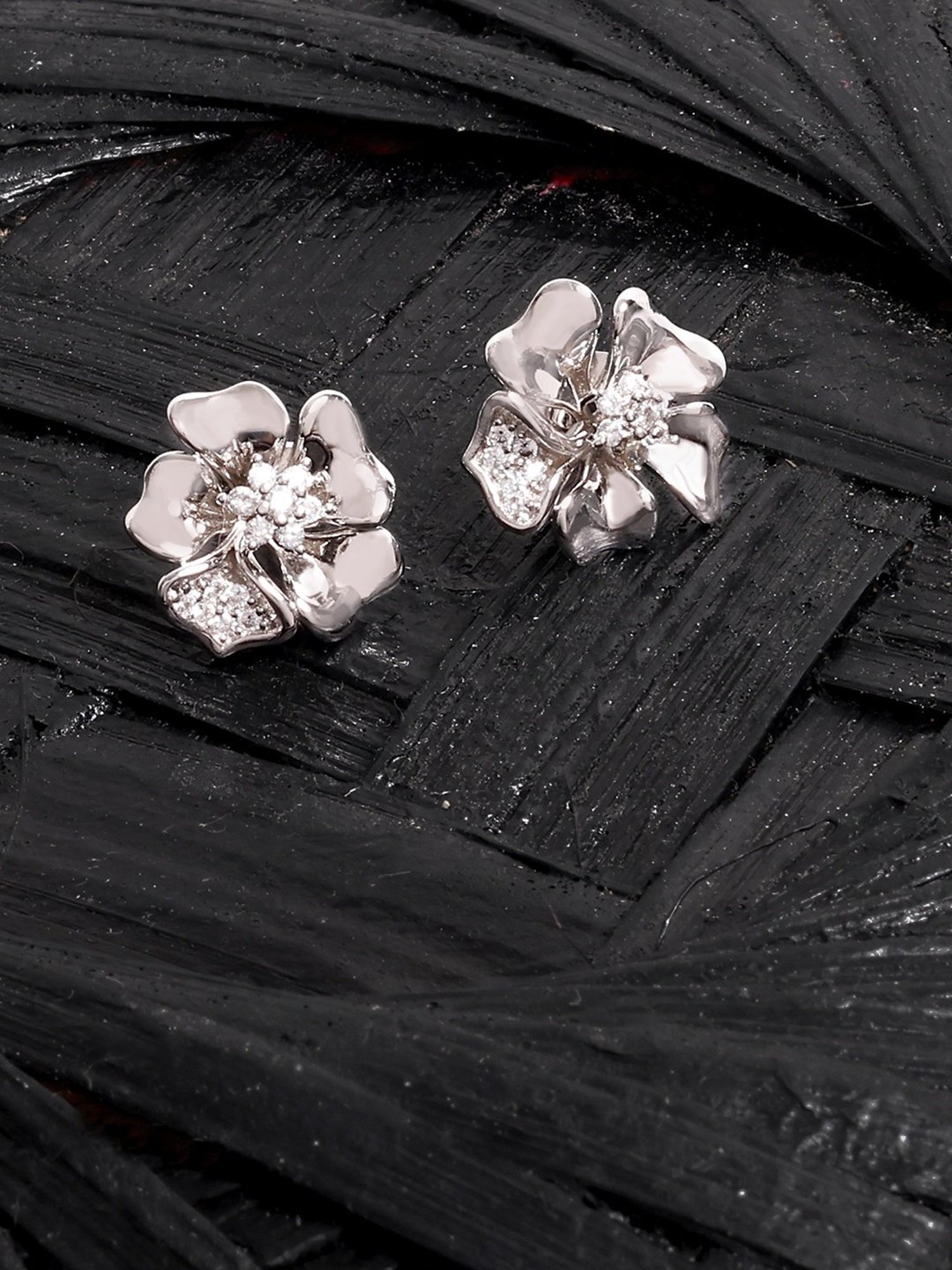 The Real Effect London Silver Stud Earrings for Women