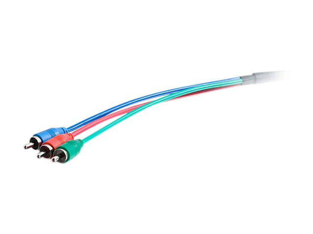 C2G 40121 25 ft. Component Video Cable With Low Profile Connectors M/M - In-Wall CMG-Rated