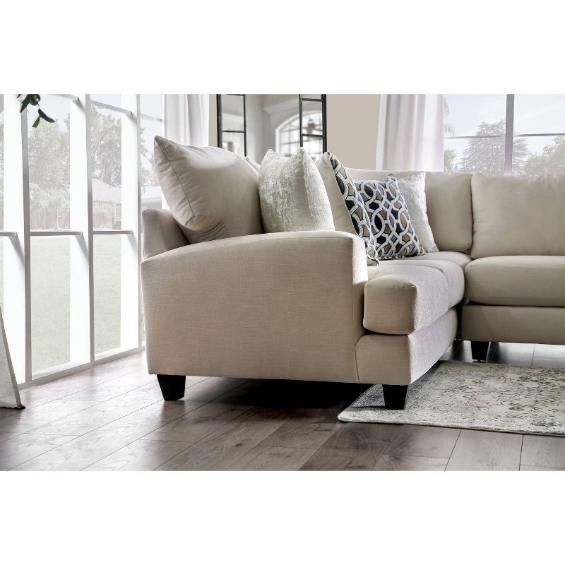 5pc French Seamed Sectional Mona Abstract Gray - Project 62™