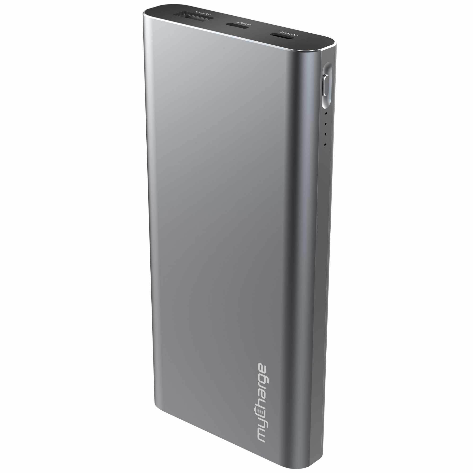 mycharge razorultra-c portable charger 16000mah / 18w dual usb qc 3.0 external battery pack power bank for usb-a and usb-c devi