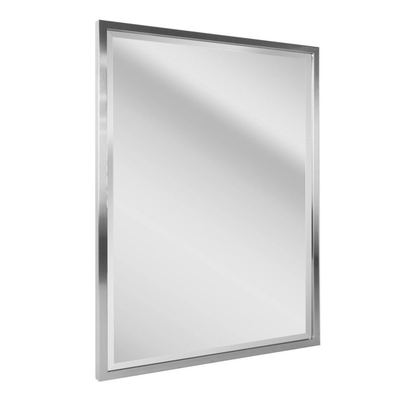 30" x 40" Classic Brushed Metal Frame Wall Mirror Nickel - Head West