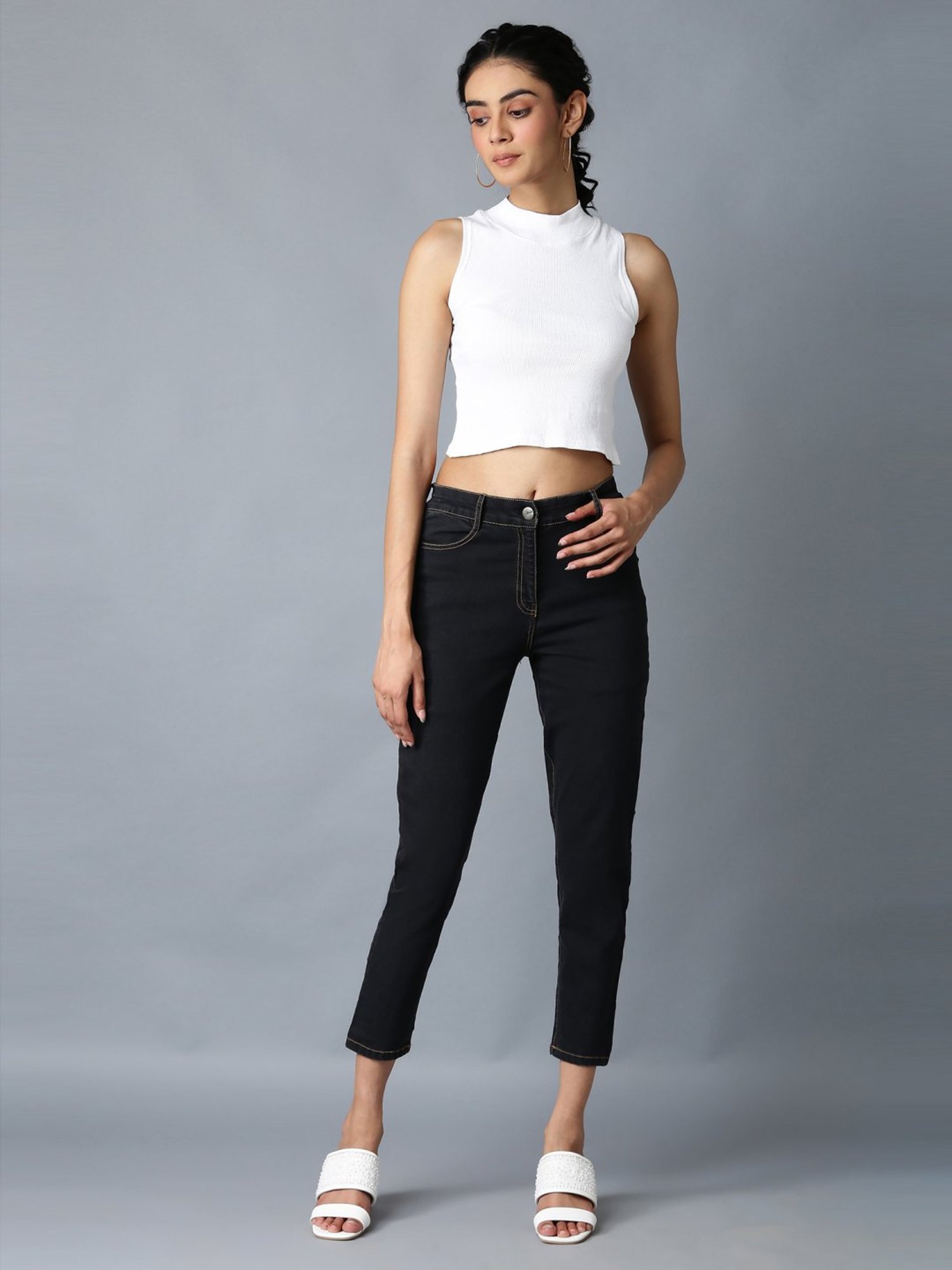 Elleven from Aurelia Slate Grey Slim Fit Jeans