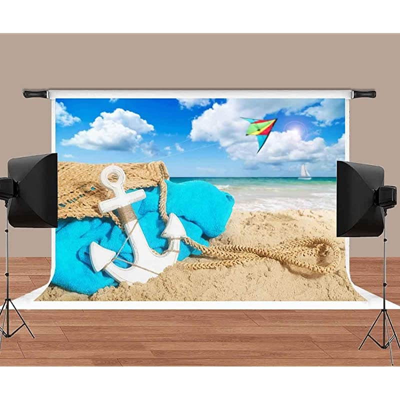 Beach Backdrop Seaside Scenery Photography Background MEETSIOY 7x5ft Themed Party Photo Booth YouTube Backdrop MT379