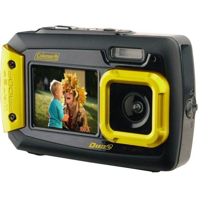 Coleman 2V9WP-Y 20.0-Megapixel Duo2 Dual-Screen Waterproof Digital Camera (Yellow)