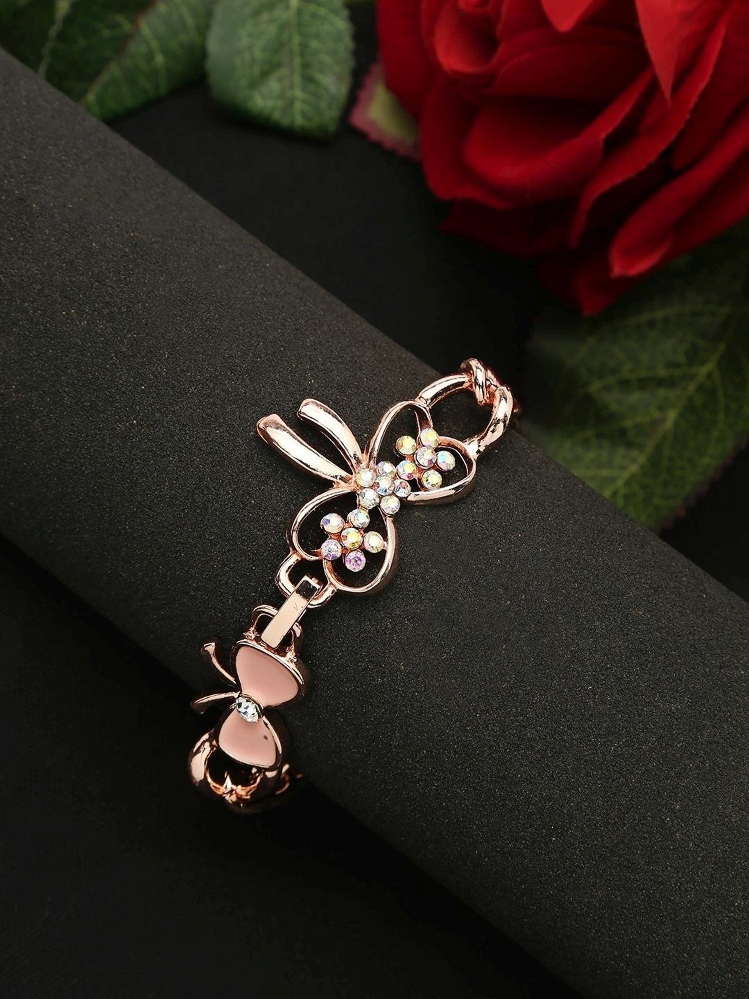 YouBella Gold-Plated Pink Classic Bracelet