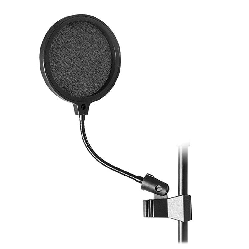 ASVS6GB Microphone Pop Filter with Clamp and 13quot Gooseneck