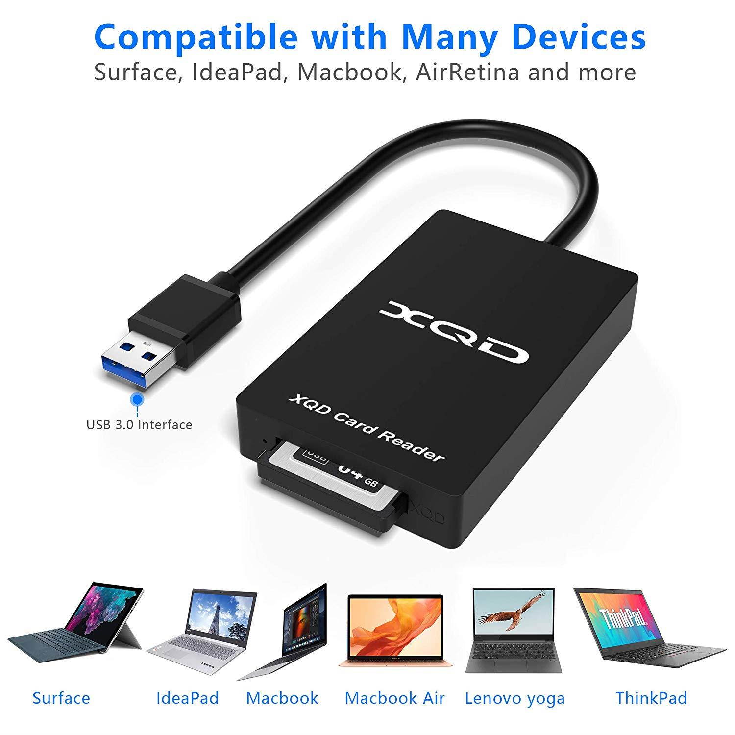?Upgraded Version?Cateck XQD Card Reader, 5Gpbs Super Speed USB 3.0 xqd memory card reader, Compatible with Sony G/M Series USB Mark XQD Card, Lexar 2933x/1400x USB Mark XQD Card, Support Windows/Mac