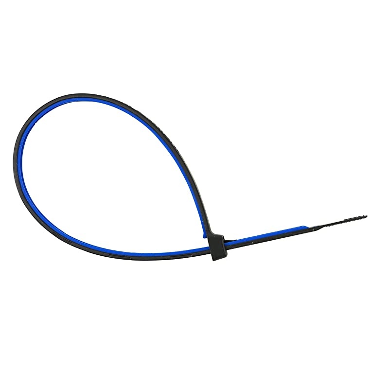 Releasable, Re-Usable, Zip Ties, Industrial Grade, Extra Grip, Rubber Lined, Durable, 12 Inches Long, (15 Blue)