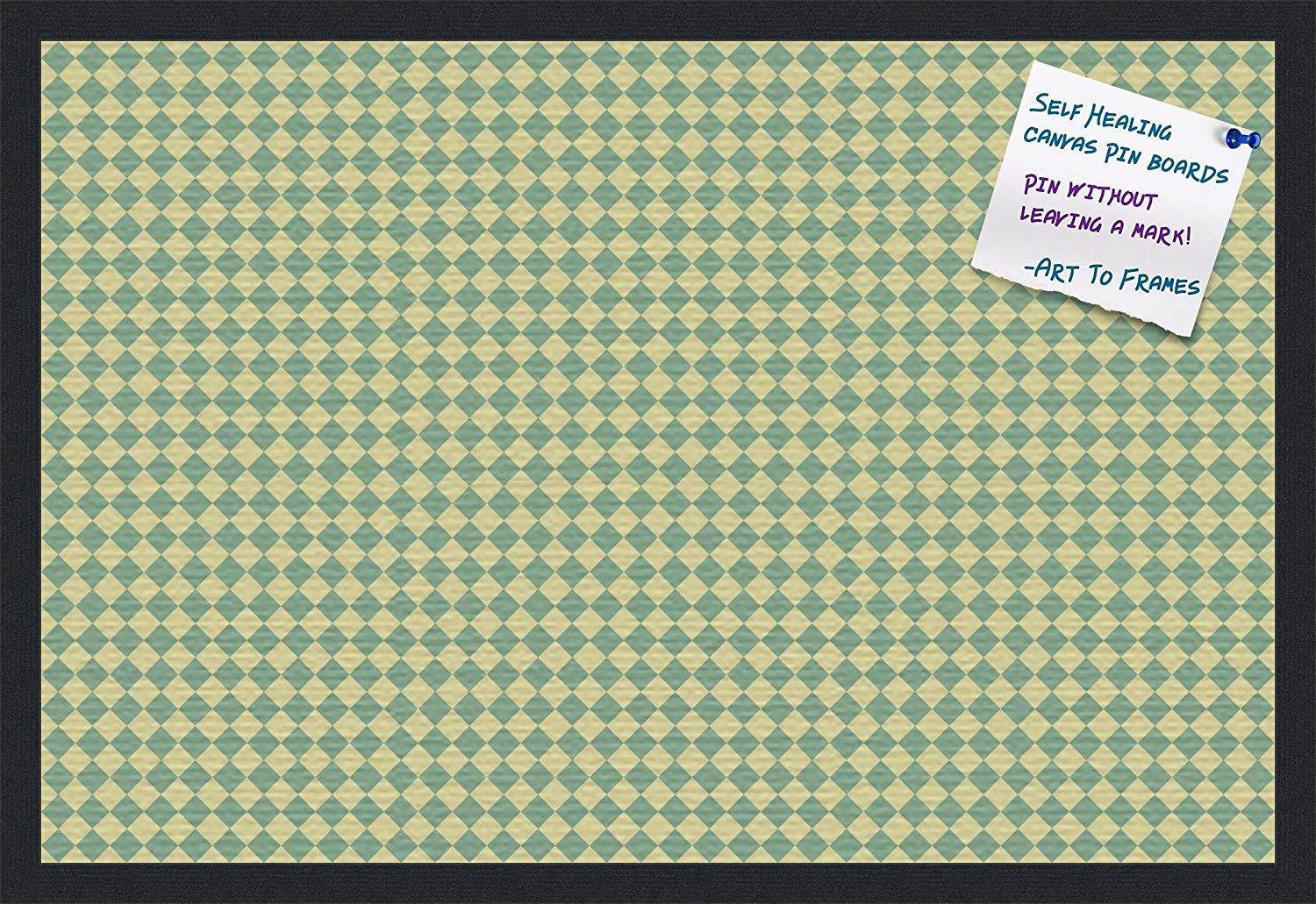 PinPix decorative pin cork bulletin board made from canvas, Abstract Pattern printed at 30x20 Inches and framed in Satin Black (PinPix-395)