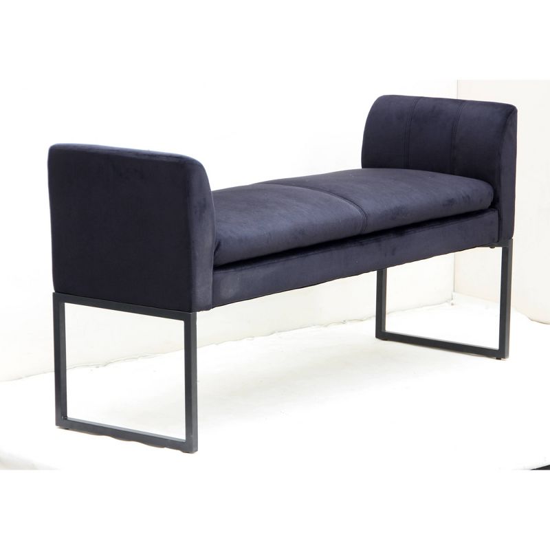 Hayden Accent Bench Velvet Gray - ACEssentials