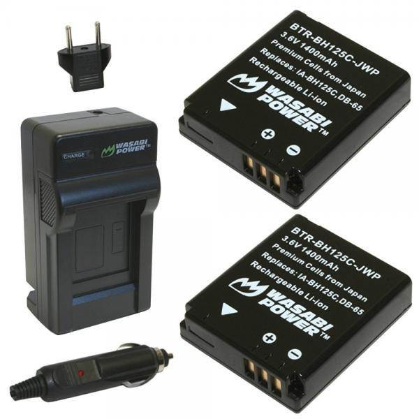 Wasabi Power Battery (2-Pack) and Charger for Pentax D-LI106 and Pentax MX-1, X90