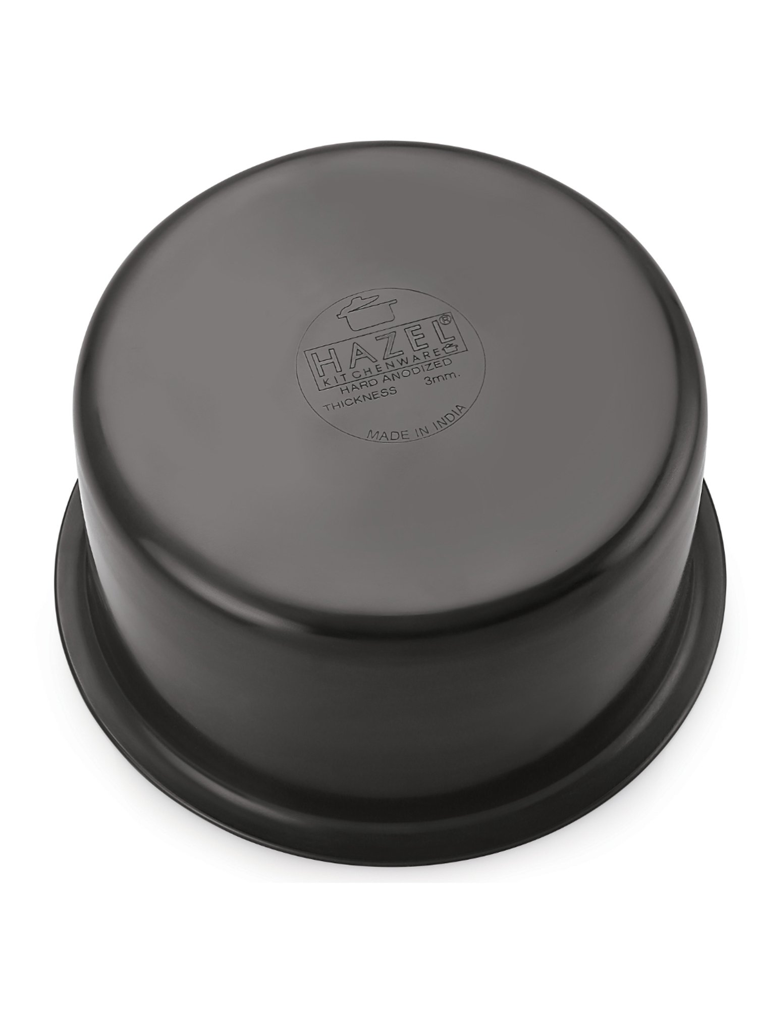 HAZEL Black 1100 ML Aluminium Bhagona - Set of 1